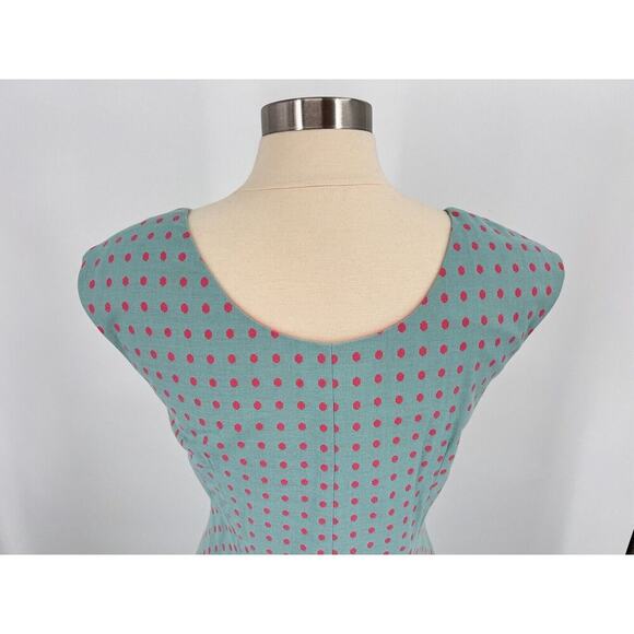 J. Peterman Blue and Pink Midi Dress - Picture 7 of 13